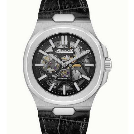 Orologio da uomo Ingersoll The Catalina con cinturino in pelle nero quadrante scheletrato automatico I12502