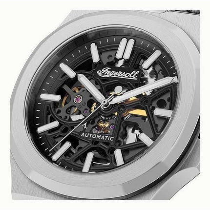 Orologio da uomo Ingersoll The Catalina con cinturino in pelle nero quadrante scheletrato automatico I12502