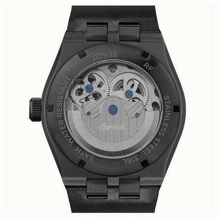 Orologio da uomo Ingersoll The Broadway Moonphase Dual Time con quadrante scheletrato nero automatico I12908