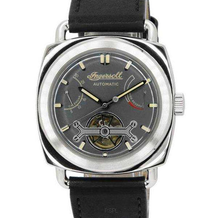 Orologio da uomo automatico I13002 con quadrante a cuore aperto grigio con cinturino in pelle Ingersoll The Nashville