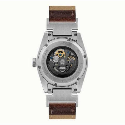 Orologio da uomo Ingersoll The Scovill cinturino in pelle marrone quadrante scheletrato nero automatico I13901 100M