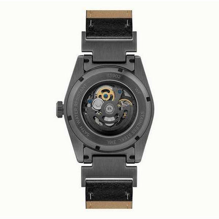 Orologio da uomo Ingersoll The Scovill cinturino in pelle nera quadrante scheletrato nero automatico I13902 100M