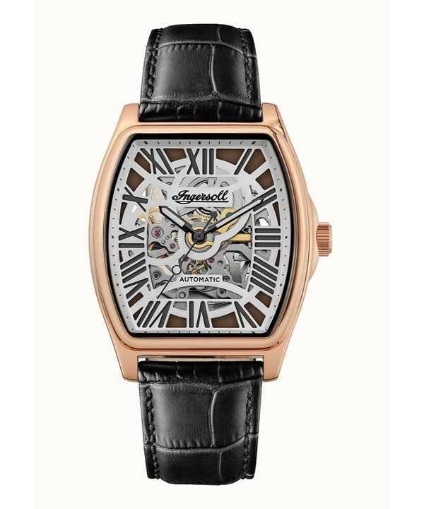 Orologio da uomo Ingersoll The California con cinturino in pelle Cool Grey Skeleton Dial Automatic I14201
