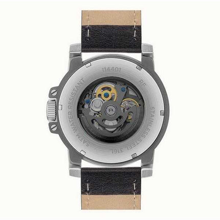 Orologio da uomo Ingersoll The Freestyle con cinturino in pelle e quadrante nero scheletrato automatico I14401