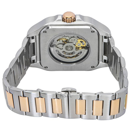 Orologio da uomo Ingersoll The Ollie in acciaio inossidabile bicolore con quadrante scheletrato grigio, automatico I14502