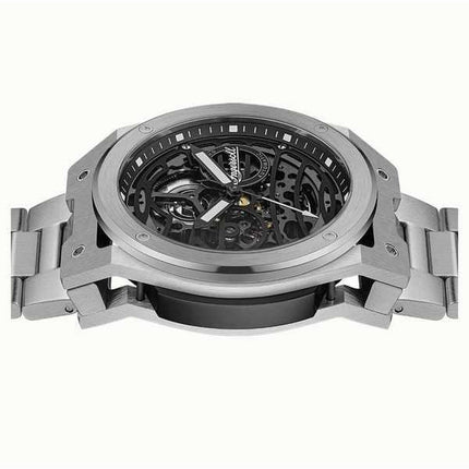 Orologio da uomo Ingersoll The Springfield in acciaio inossidabile con quadrante scheletrato nero automatico I15203