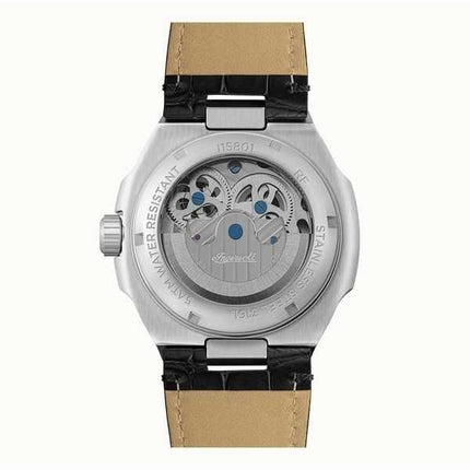 Orologio da uomo Ingersoll The Spirit Moon Phase cinturino in pelle quadrante scheletrato nero automatico I15801