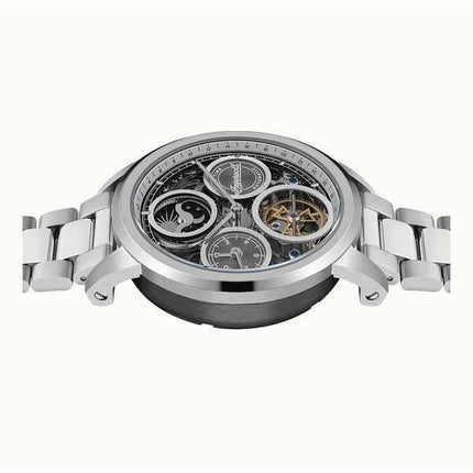 Orologio da uomo Ingersoll The Arc Moon Phase in acciaio inossidabile con quadrante scheletrato argento automatico I16002