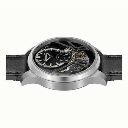 Ingersoll The Naismith cinturino in pelle quadrante scheletrato nero automatico I16101 orologio da uomo