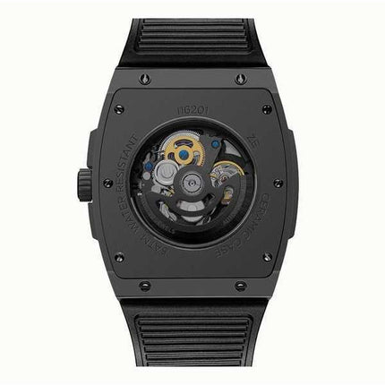 Orologio da uomo Ingersoll The Rim con cinturino in poliuretano e quadrante scheletrato nero automatico I16201