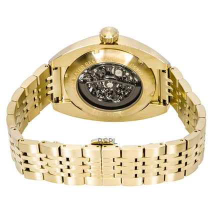 Orologio da uomo Ingersoll The Wrangler in acciaio inossidabile color oro con quadrante scheletrato nero automatico I16902