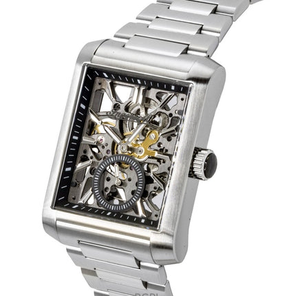Orologio da uomo Ingersoll The Spur in acciaio inossidabile con quadrante scheletrato nero automatico I17001