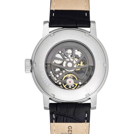 Orologio da uomo Ingersoll The Guy con cinturino in pelle, quadrante scheletrato grigio e movimento automatico I17501
