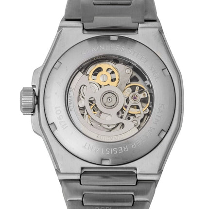 Orologio da uomo Ingersoll The Faller in acciaio inossidabile con quadrante scheletrato grigio, automatico, modello I17601.