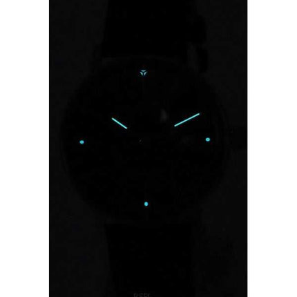Iron Annie Bauhaus cinturino in pelle quadrante nero automatico 50502 orologio da uomo
