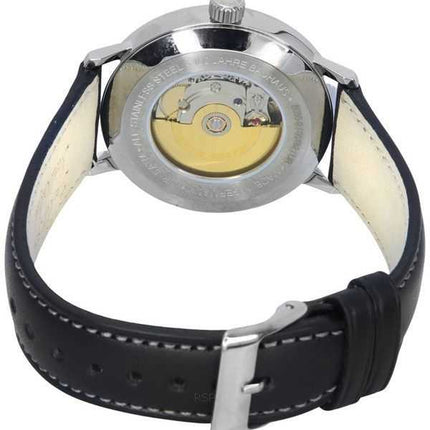 Iron Annie Bauhaus cinturino in pelle quadrante nero automatico 50502 orologio da uomo