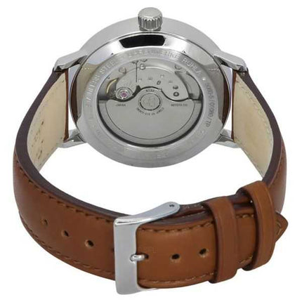 Orologio da uomo automatico 50605 con cinturino in pelle Iron Annie Bauhaus quadrante beige