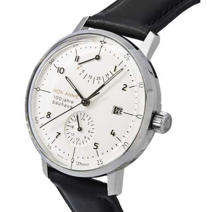 Orologio da uomo Iron Annie 100 Jahre Bauhaus cinturino in pelle quadrante bianco automatico 50661