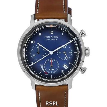 Orologio da uomo Iron Annie Bauhaus cronografo quadrante blu solare 50863