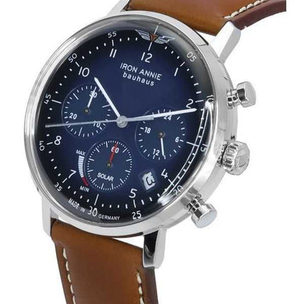 Orologio da uomo Iron Annie Bauhaus cronografo quadrante blu solare 50863
