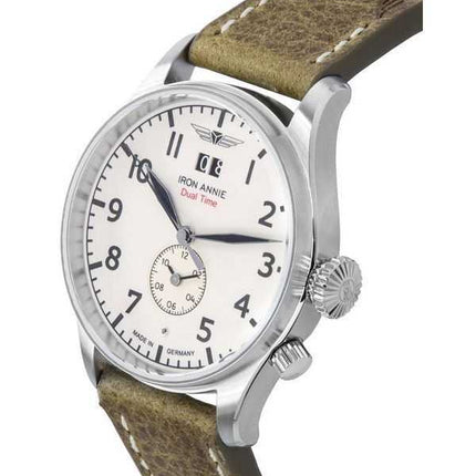 Iron Annie Cockpit Dual Time Full Luminous Beige Dial Quartz 51403 Orologio da uomo