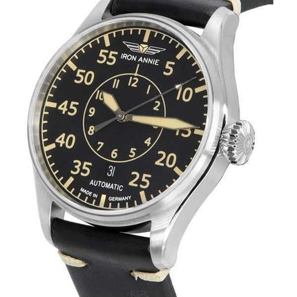 Orologio da uomo Iron Annie Cockpit Flight Control quadrante nero automatico 51562