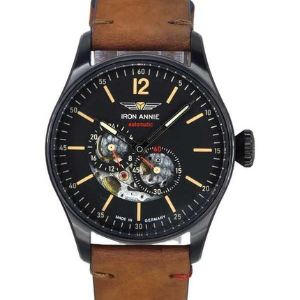 Orologio da uomo Iron Annie Flight Control Open Heart quadrante nero automatico 51742