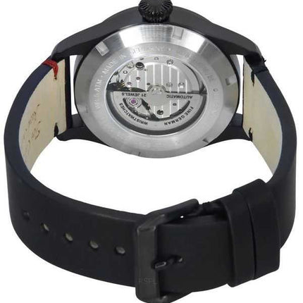 Iron Annie Flight Control cinturino in pelle quadrante nero automatico 51782 orologio da uomo