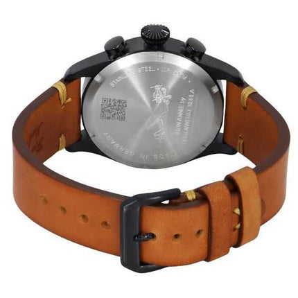 Iron Annie Flight Control Cronografo Cinturino in Pelle Quadrante Nero Quarzo Svizzero 51842 Orologio da Uomo