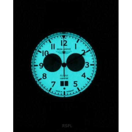 Iron Annie Flight Control Cronografo Cinturino in Pelle Beige Quadrante Luminoso Automatico 51865 Orologio da Uomo