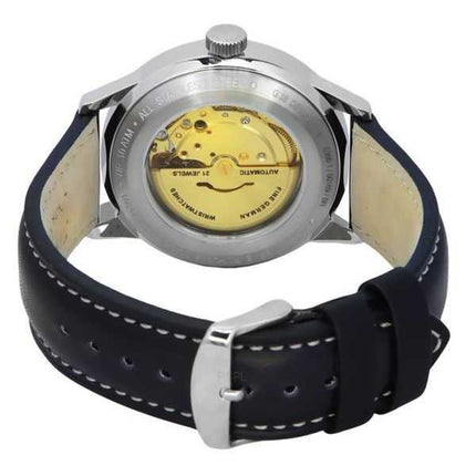 Orologio da uomo Iron Annie G38 Dessau con cinturino in pelle quadrante argento automatico 53661 100M