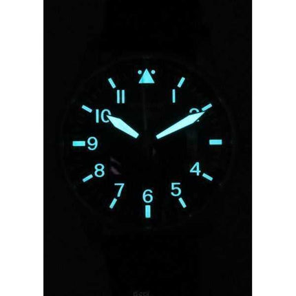 Iron Annie F13 Tempelhof cinturino in pelle quadrante nero automatico 56642 100M orologio da uomo