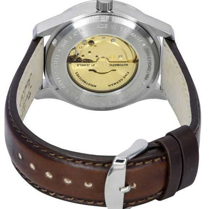 Iron Annie F13 Tempelhof cinturino in pelle quadrante nero automatico 56642 100M orologio da uomo