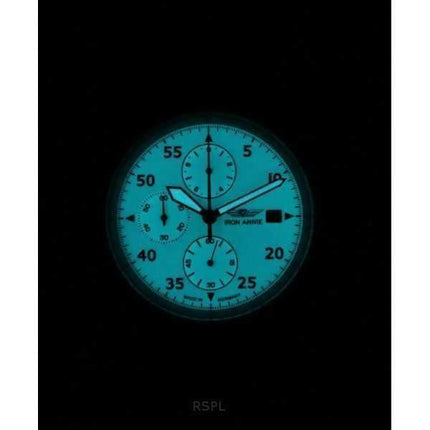 Iron Annie F13 Tempelhof Cronografo Cinturino in Pelle Quadrante Beige Quarzo 56705 100M Orologio da Uomo