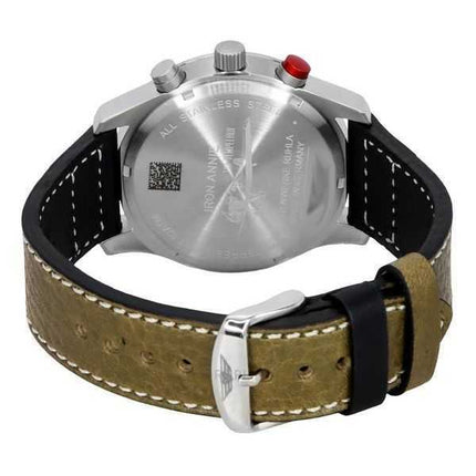 Iron Annie F13 Tempelhof Cronografo Cinturino in Pelle Quadrante Beige Quarzo 56705 100M Orologio da Uomo