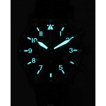 Iron Annie F13 Tempelhof cronografo cinturino in pelle quadrante nero quarzo 56822 100M orologio da uomo