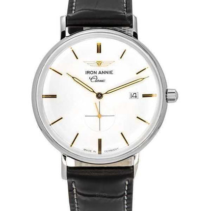 Orologio da uomo Iron Annie Classic cinturino in pelle quadrante argento al quarzo 59384