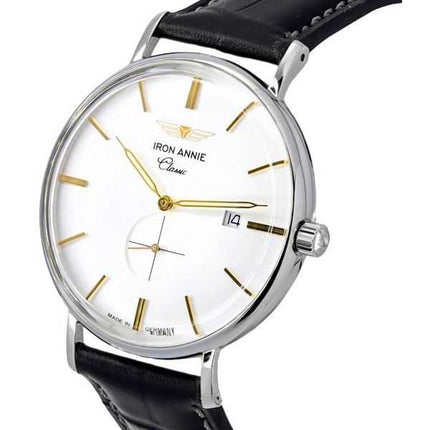 Orologio da uomo Iron Annie Classic cinturino in pelle quadrante argento al quarzo 59384