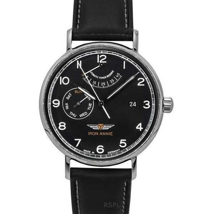 Orologio da uomo Iron Annie Amazonas Impression cinturino in pelle quadrante nero automatico 59602