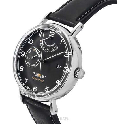 Orologio da uomo Iron Annie Amazonas Impression cinturino in pelle quadrante nero automatico 59602