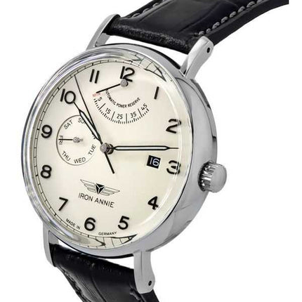 Iron Annie Amazonas Impressions Cinturino in pelle Quadrante beige Orologio automatico 59605 da uomo