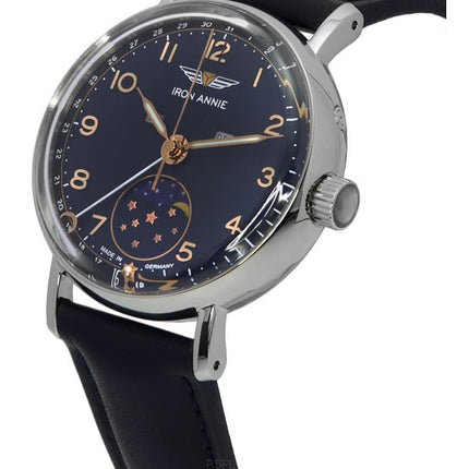 Iron Annie Amazonas Impression Moonphase quadrante blu quarzo 59774 orologio da donna