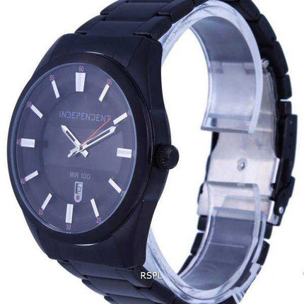 Orologio da uomo indipendente al quarzo con quadrante nero in acciaio inossidabile IB5-349-51.G 100M