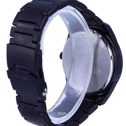 Orologio da uomo indipendente al quarzo con quadrante nero in acciaio inossidabile IB5-349-51.G 100M