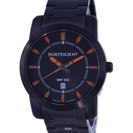 Orologio da uomo indipendente al quarzo con quadrante nero in acciaio inossidabile IB5-446-53.G 100M