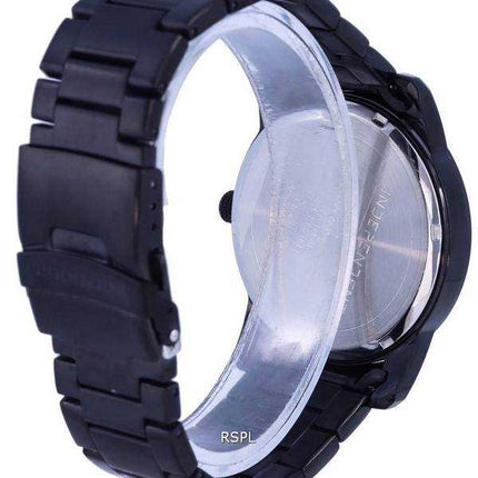 Orologio da uomo indipendente al quarzo con quadrante nero in acciaio inossidabile IB5-446-53.G 100M