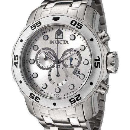 Invicta Pro-Diver Cronografo al quarzo quadrante argentato 0071 Orologio da uomo