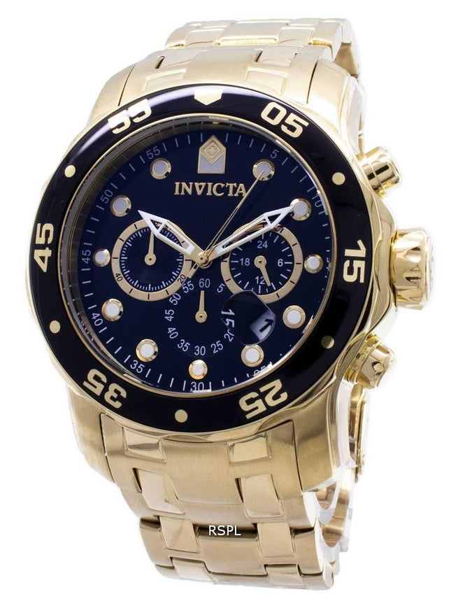 Orologio da uomo Invicta Pro-Diver Chronograph Gold Tone 200M 0072