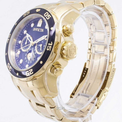 Orologio da uomo Invicta Pro-Diver Chronograph Gold Tone 200M 0072