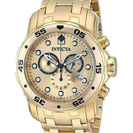 Invicta Pro-Diver Chronograph Gold Dial 0074 - Orologio da uomo